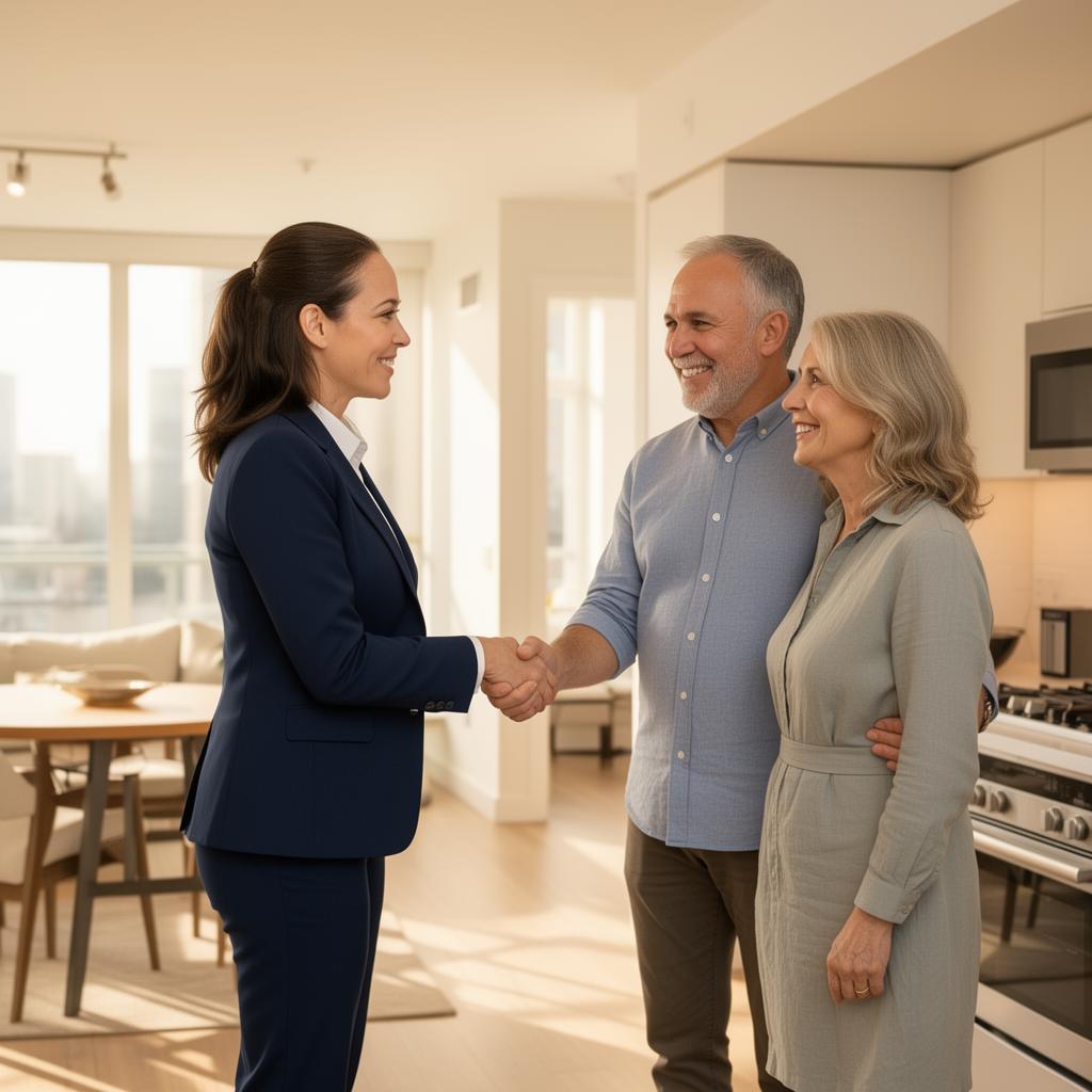 Property manager meeting with landlords